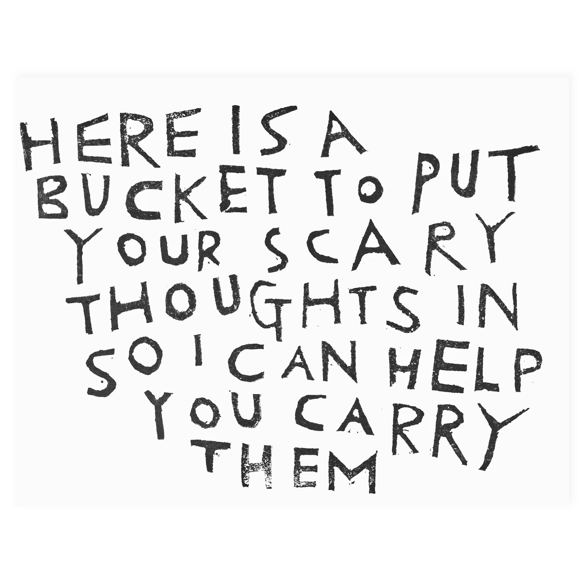 Rani Ban Co Scary Thoughts Bucket Greeting Card 