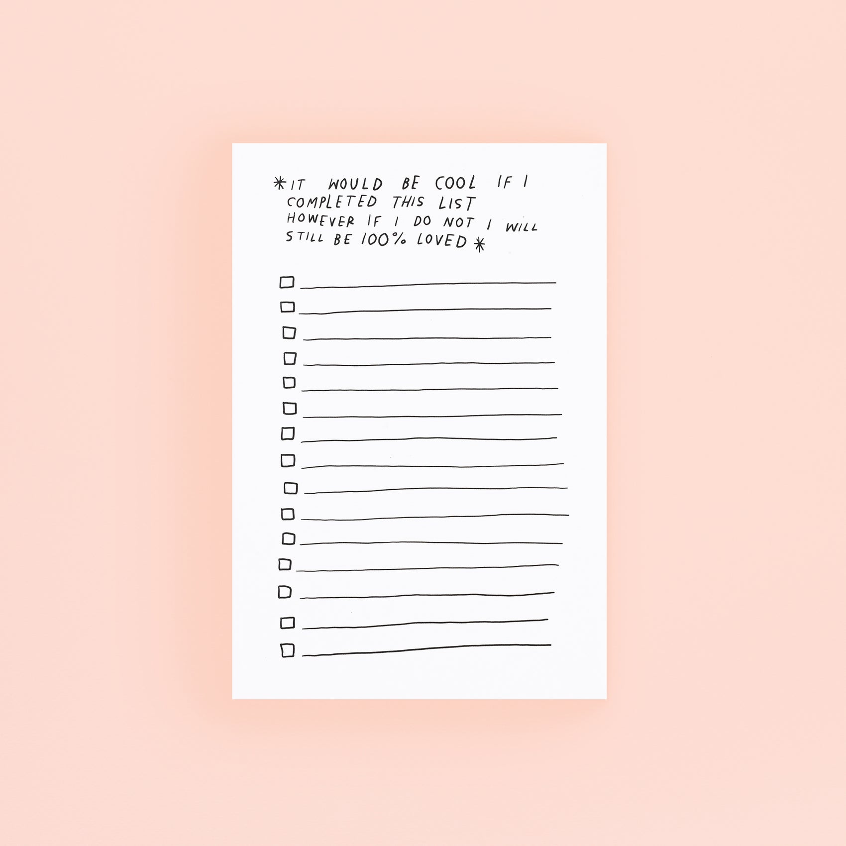 Rani Ban Co Still Be 100% Loved To Do List Notepad 