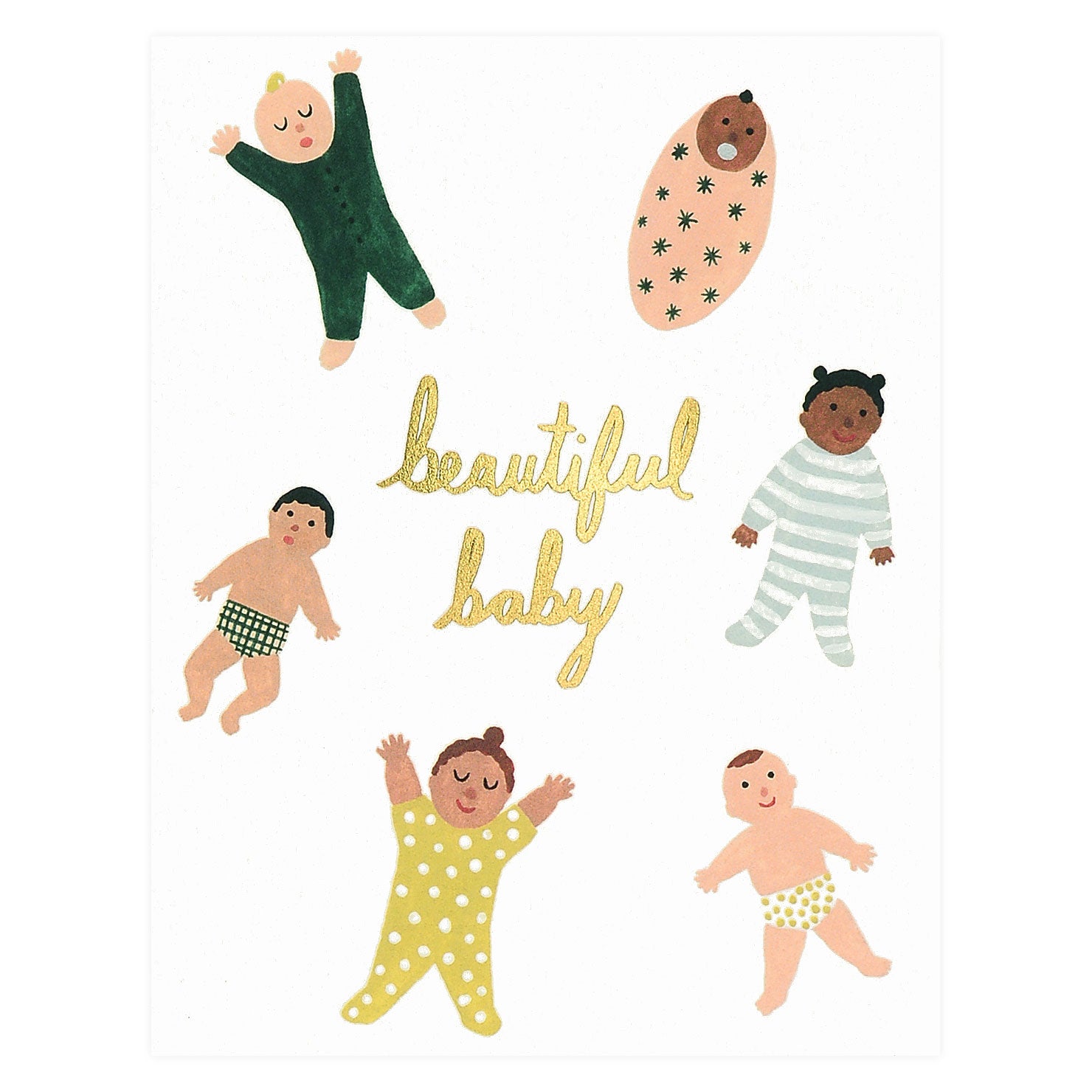 Red Cap Cards Beautiful Baby Greeting Card 