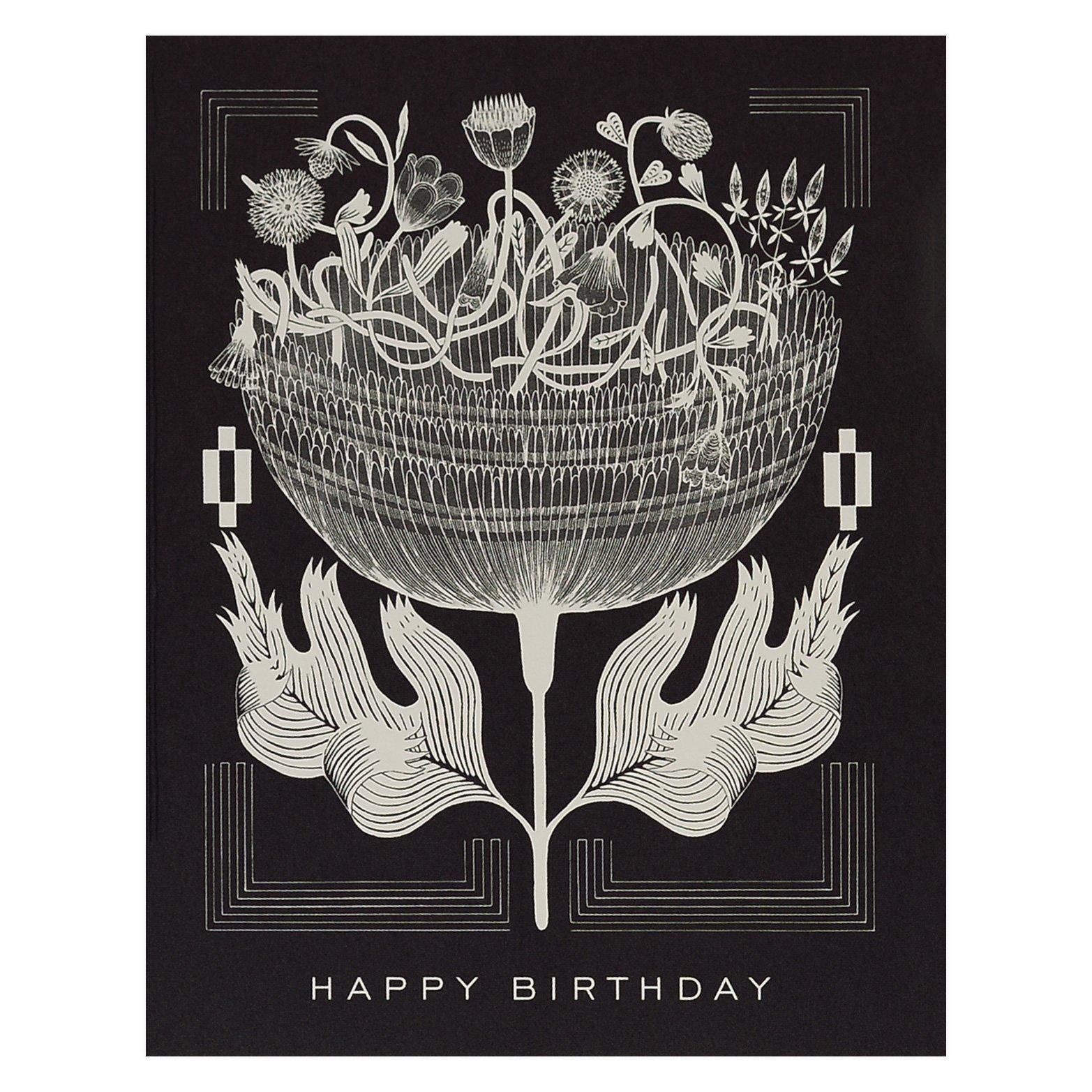 Red Cap Cards Black and White Birthday Card 