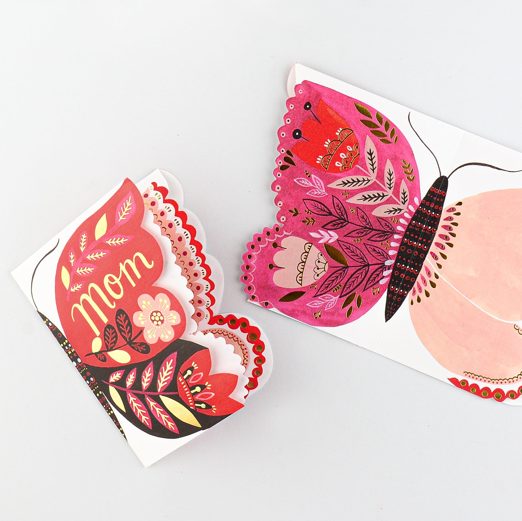 Red Cap Cards Butterfly Mom Mother's Day Card 