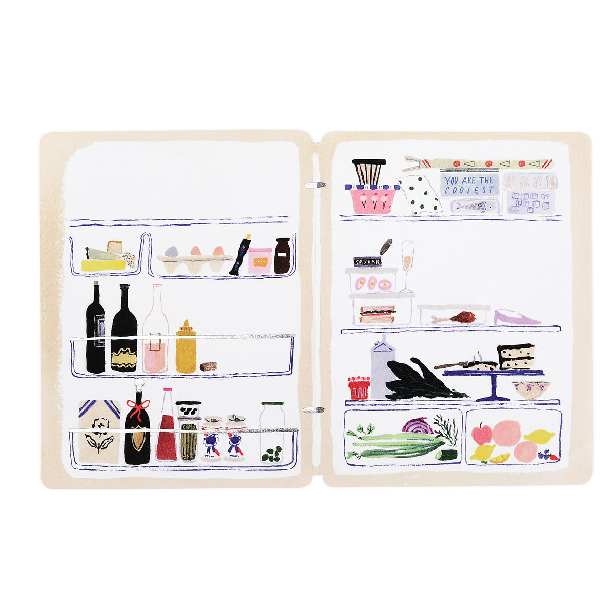Red Cap Cards Refrigerator French Fold Birthday Card 