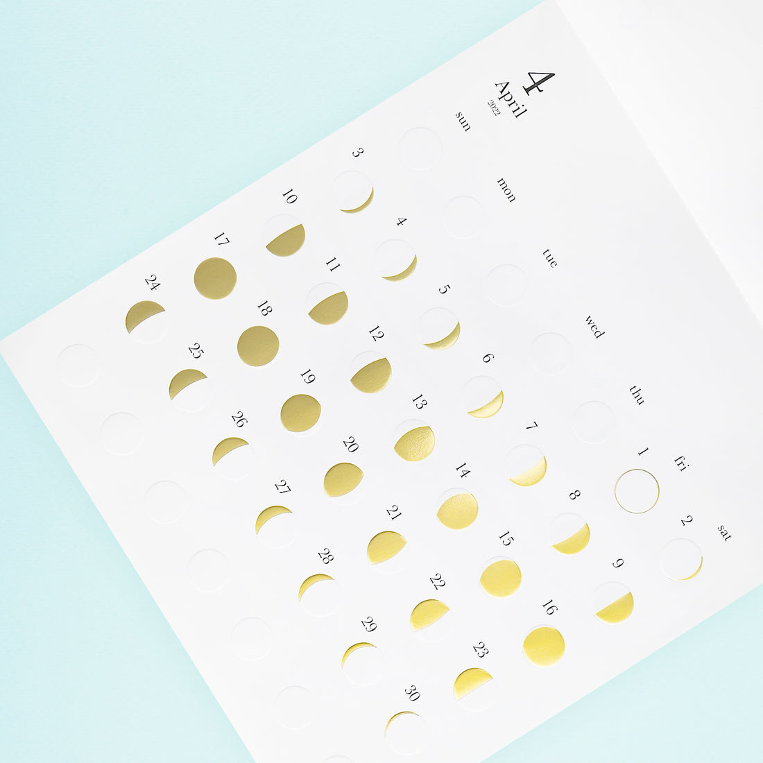 Replug Replug 2022 Moon Calendar Gold 