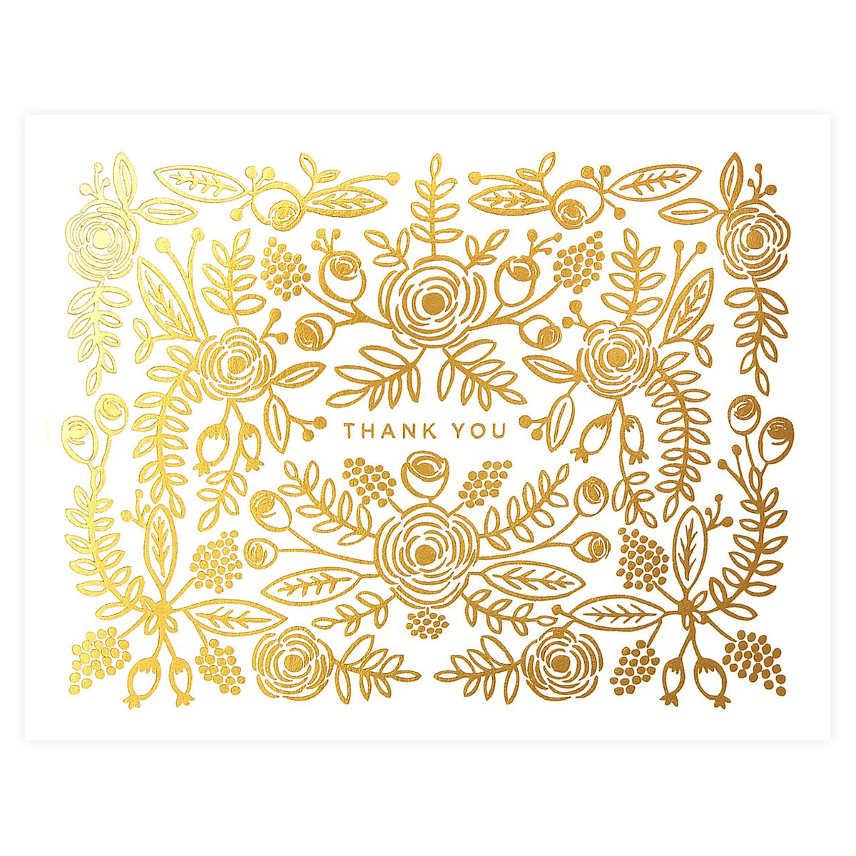 null Rose Gold Floral Folded Thank You Cards Boxed or Single 