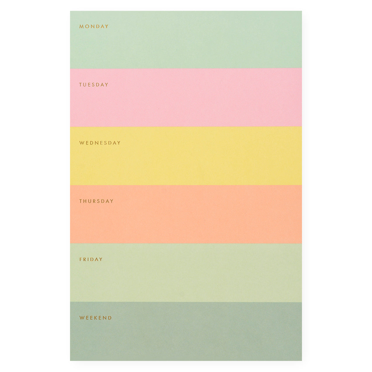 Rifle Paper Co. Color Block Weekly Memo Notepad 