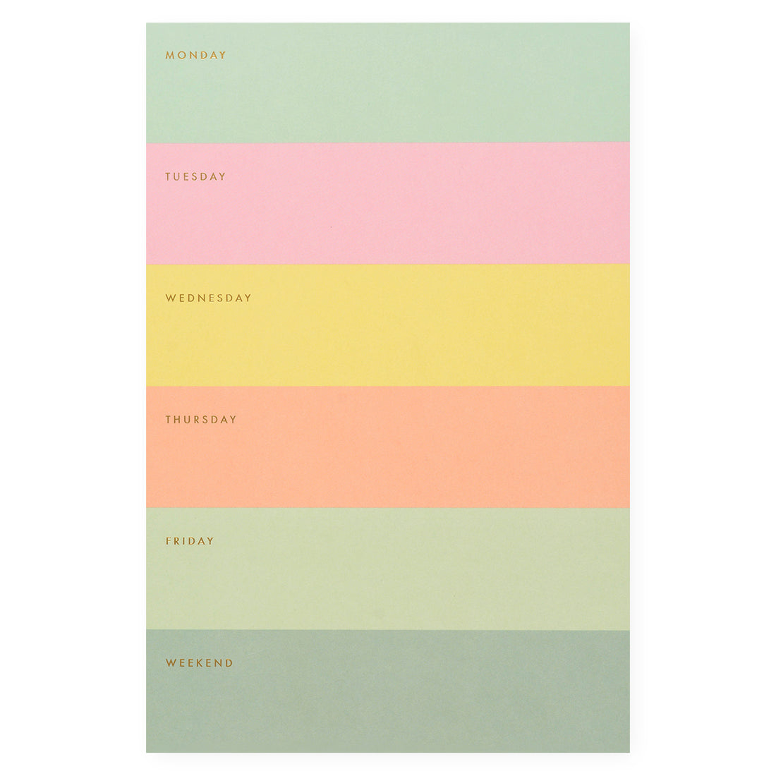 Rifle Paper Co. Color Block Weekly Memo Notepad 