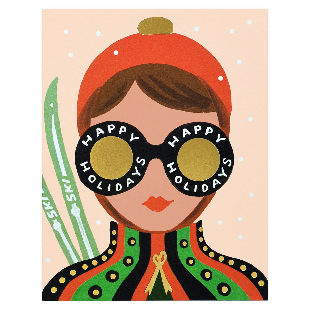 Rifle Paper Co. Ski Girl Holiday Cards Boxed 