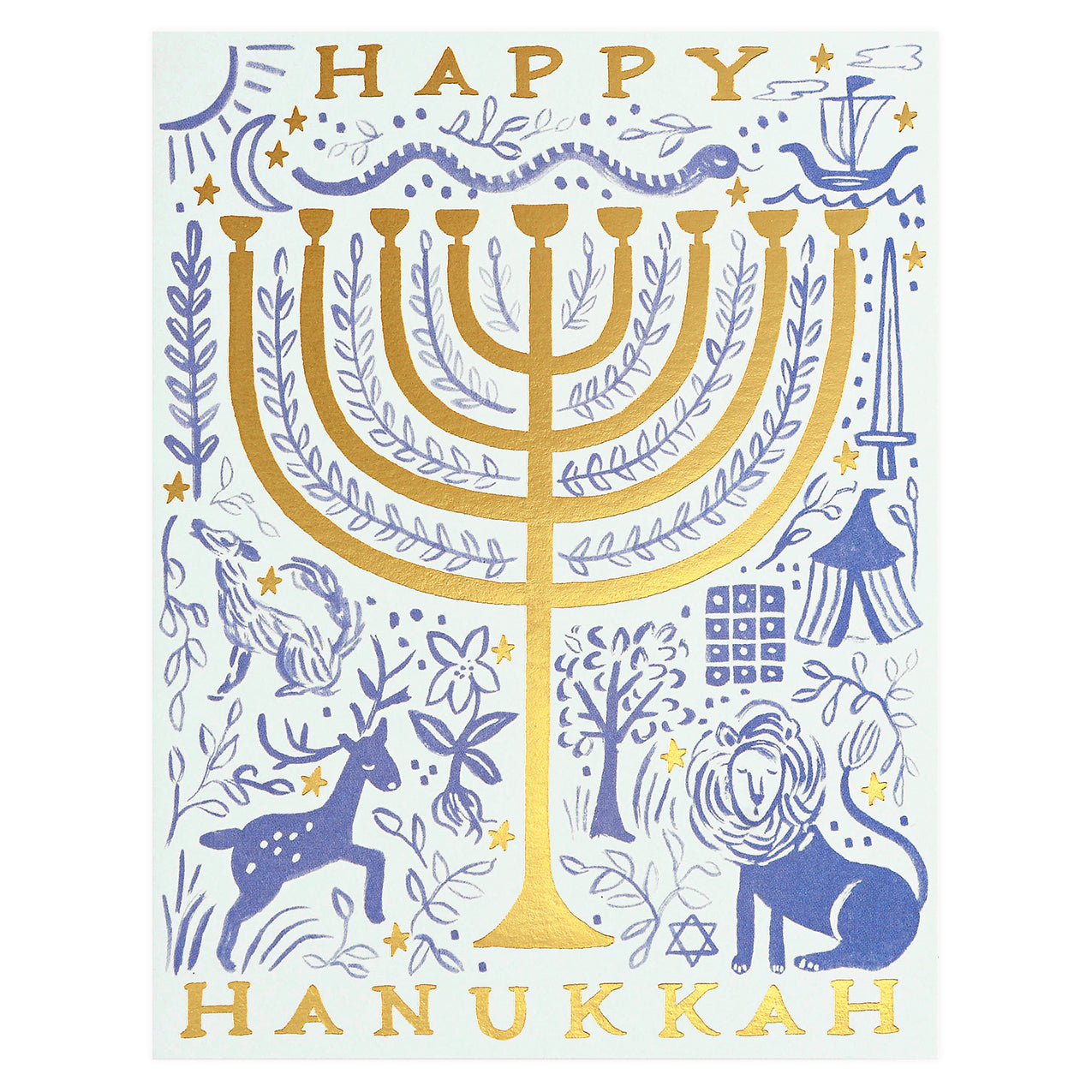 Rifle Paper Co. Twelve Tribes Menorah Hanukkah Cards Boxed or Single 