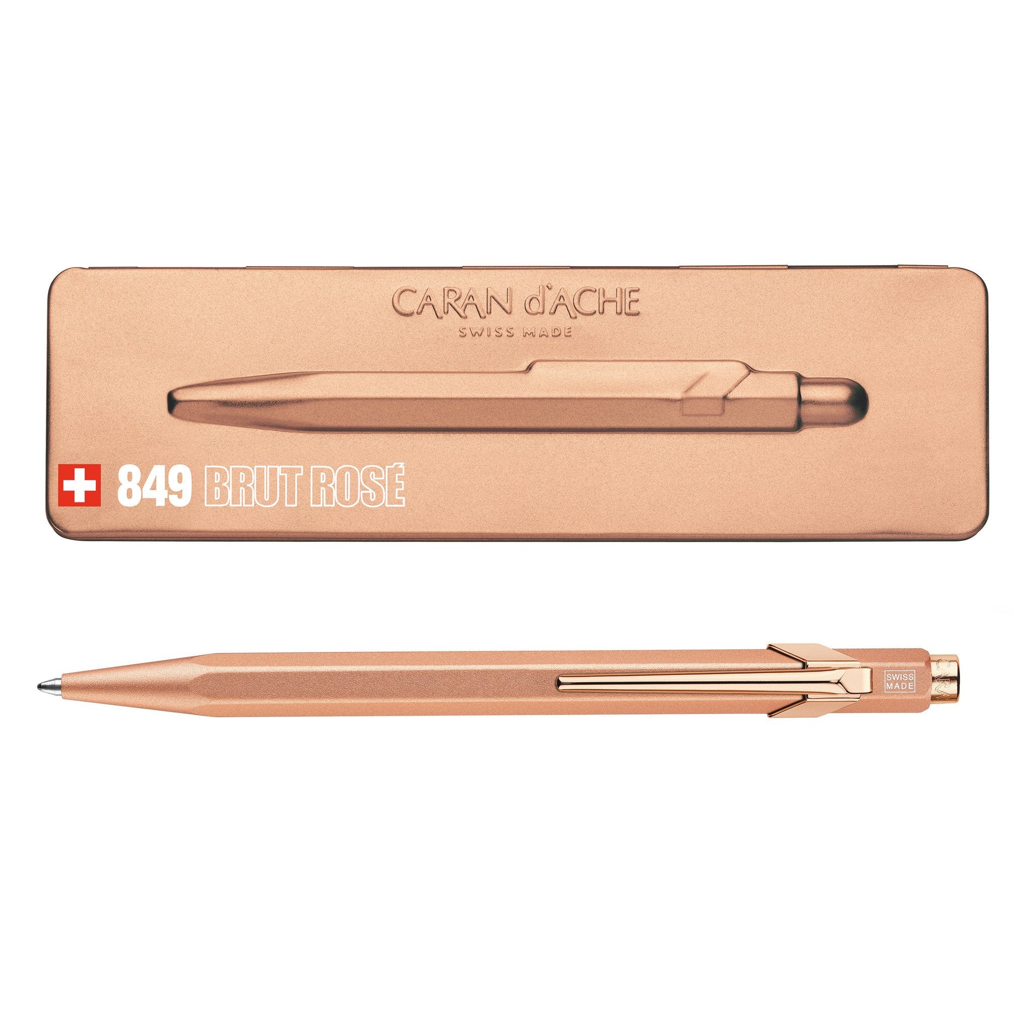 Caran d'Ache 849 Brut Rose Gold Ballpoint 