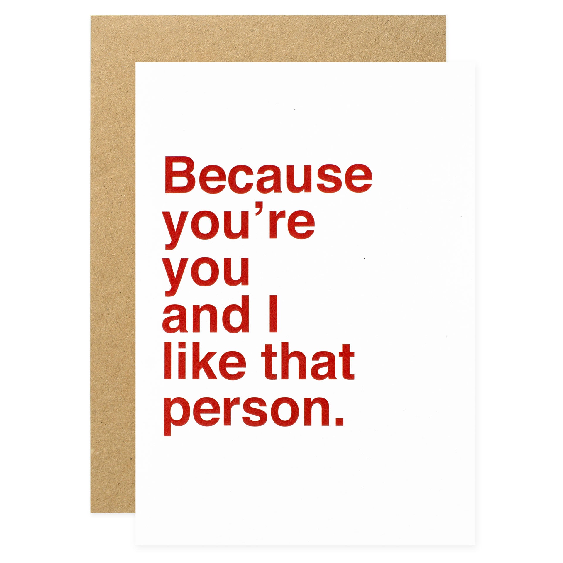 Sad Shop Because You're You Greeting Card 