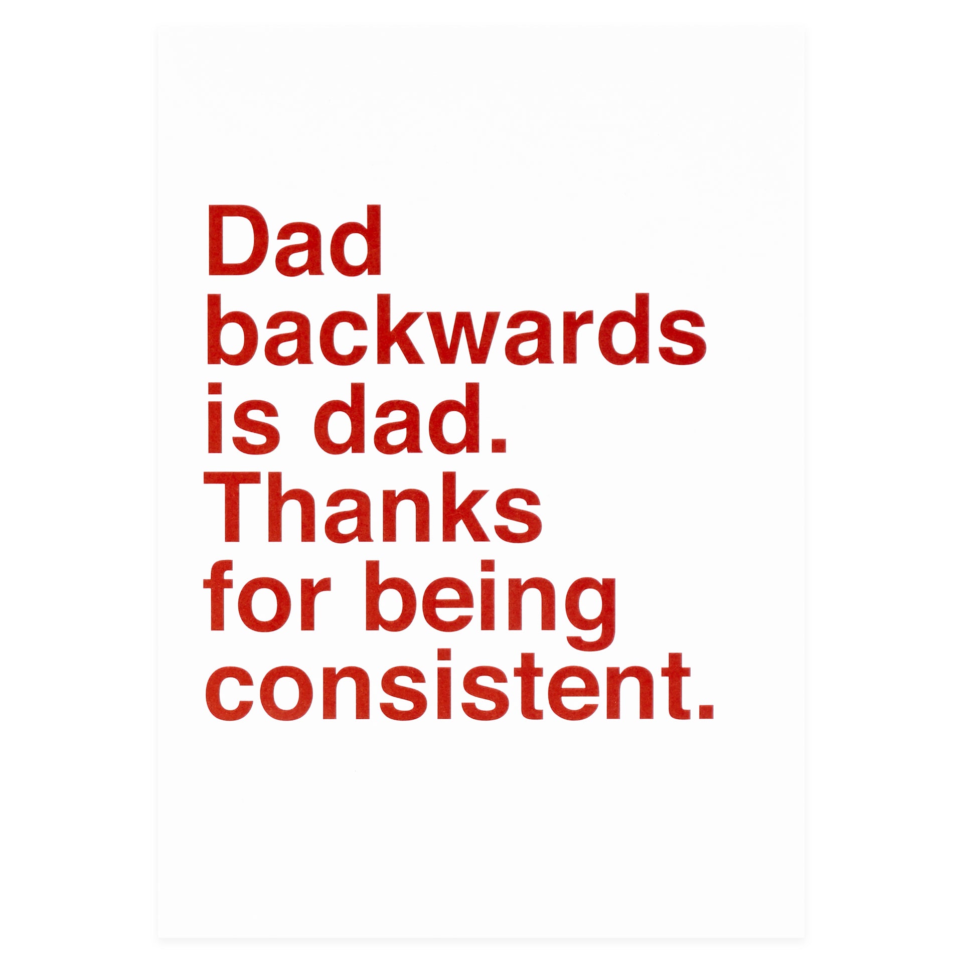 Sad Shop Consistent Dad Father's Day Card 