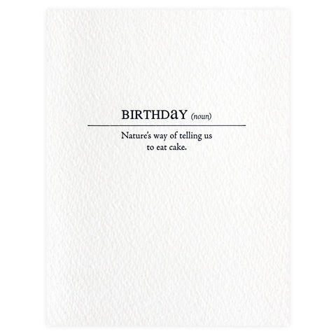 Sapling Press Birthday Definition Card 