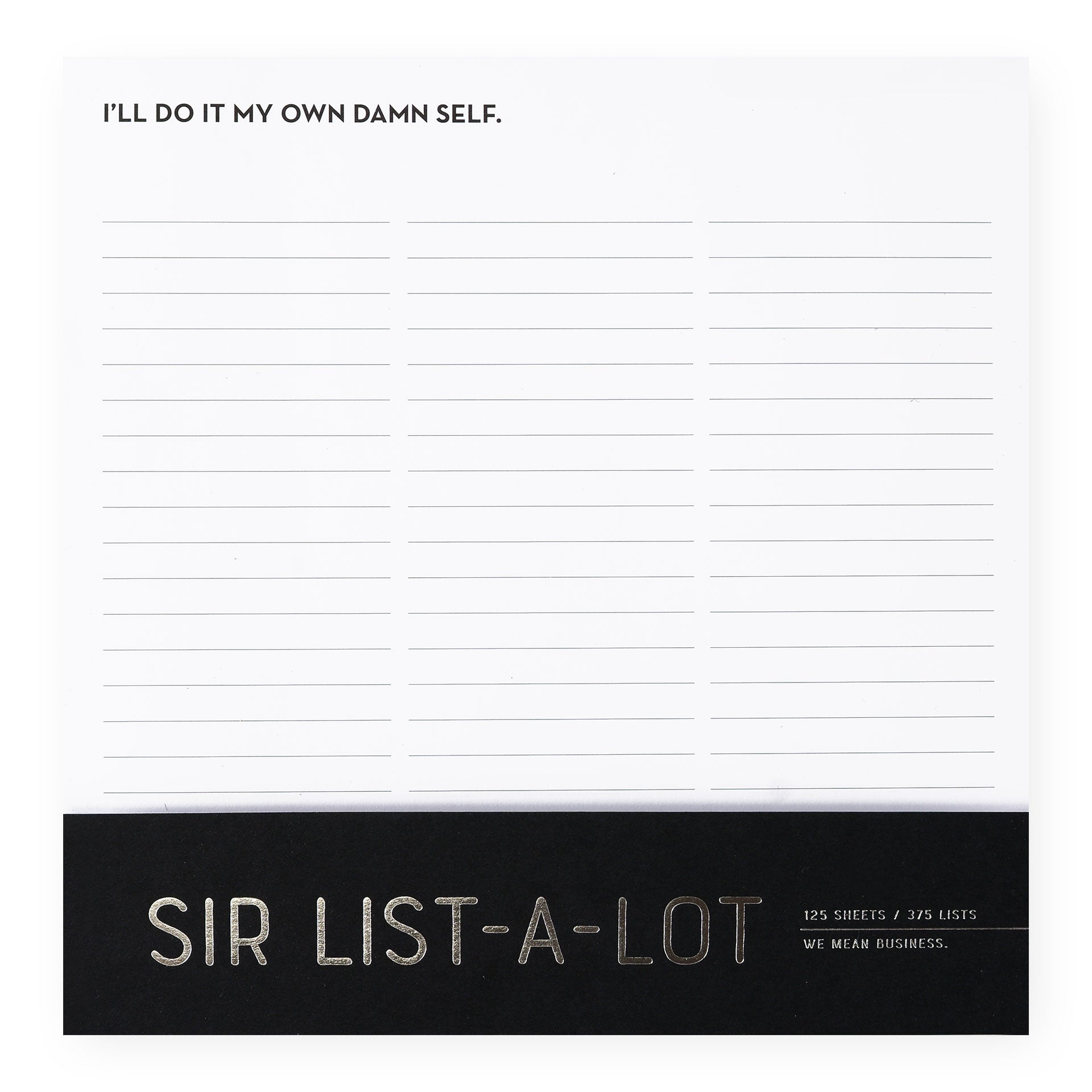 Sapling Press Sir List-A-Lot Large Notepad 