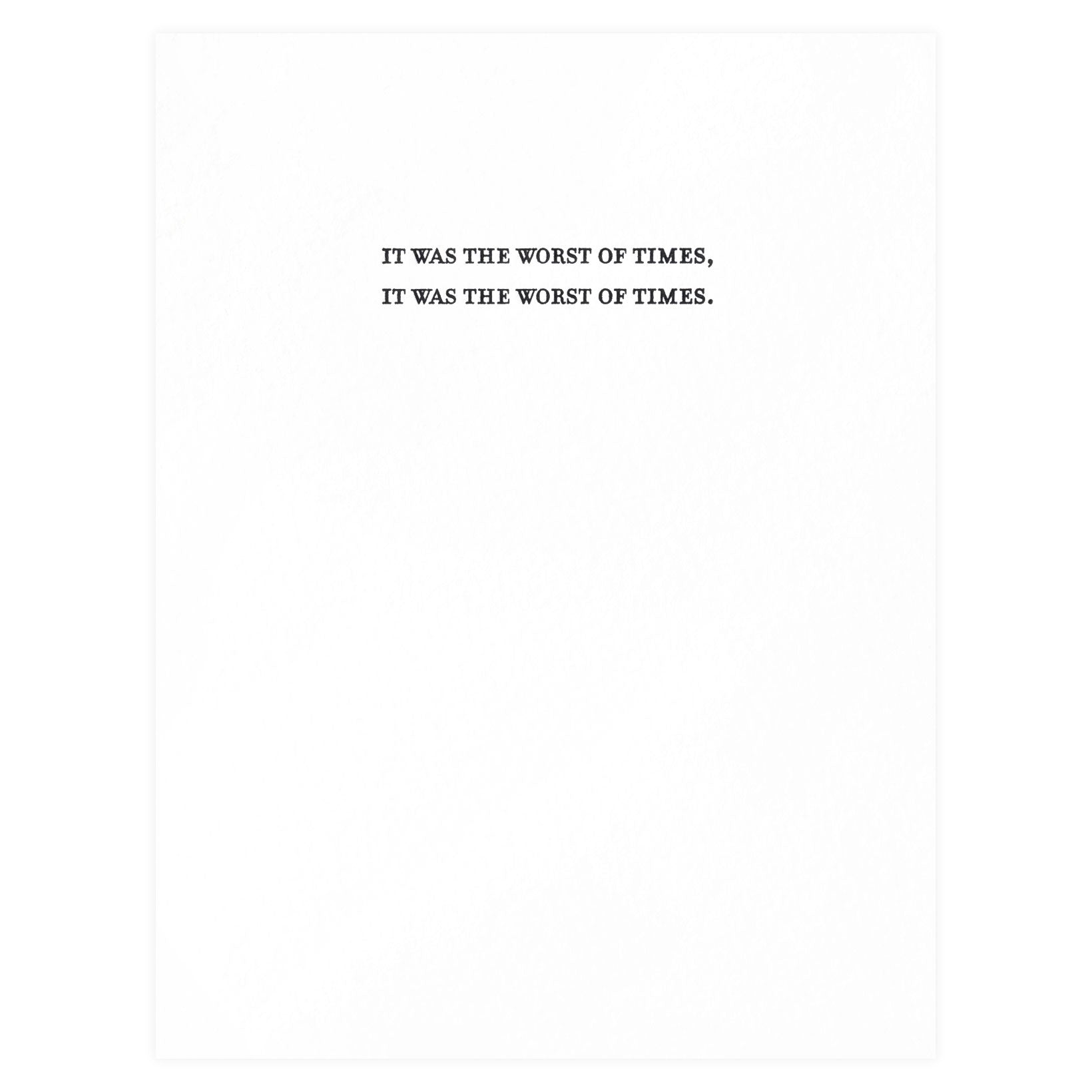 Sapling Press Worst of Times Greeting Card 