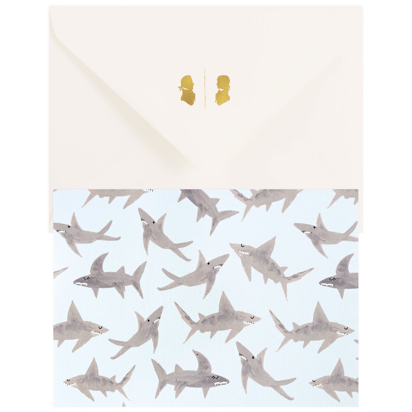 Mr. Boddington's Studio A School of Sharks Folded Note Cards Boxed 