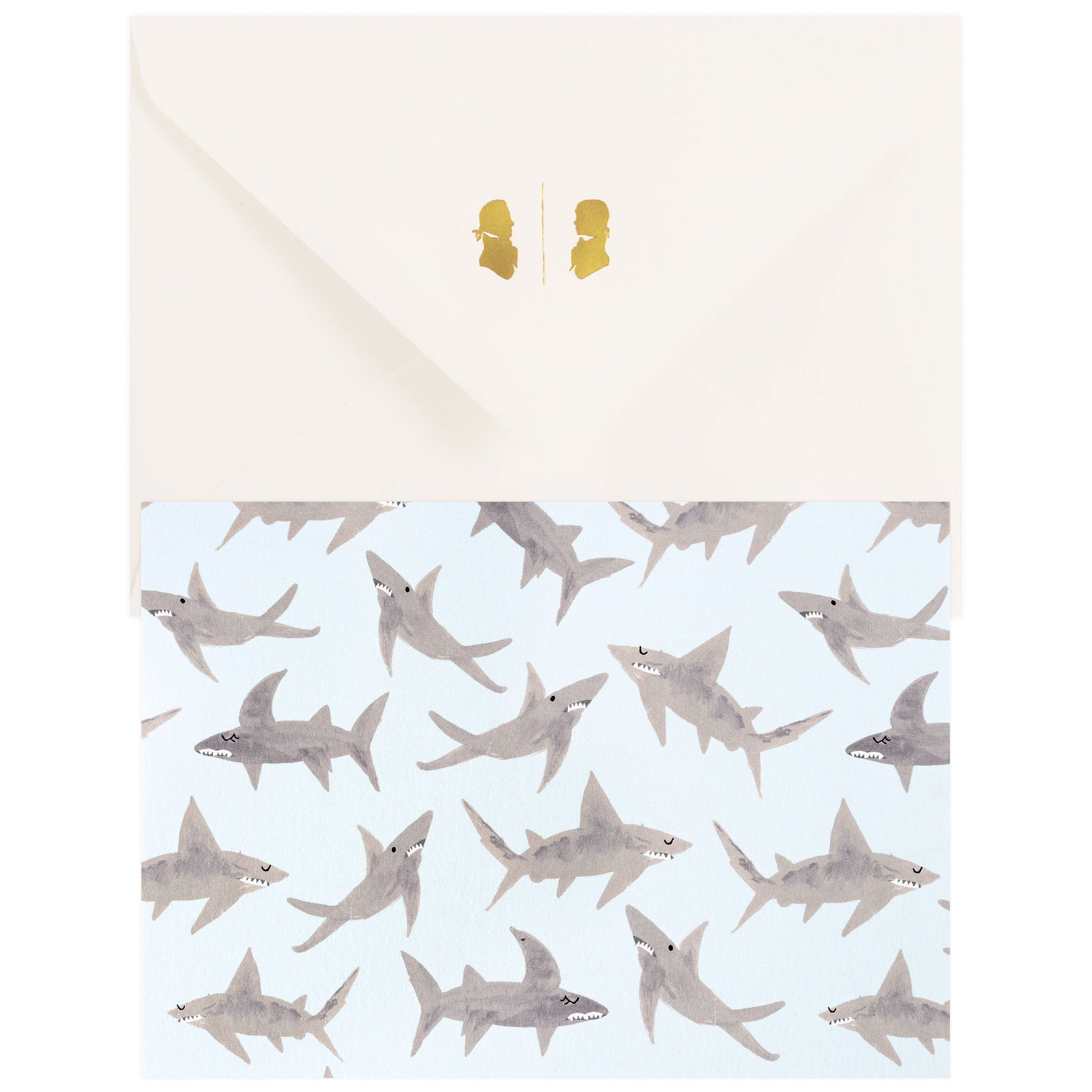 Mr. Boddington's Studio A School of Sharks Folded Note Cards Boxed 