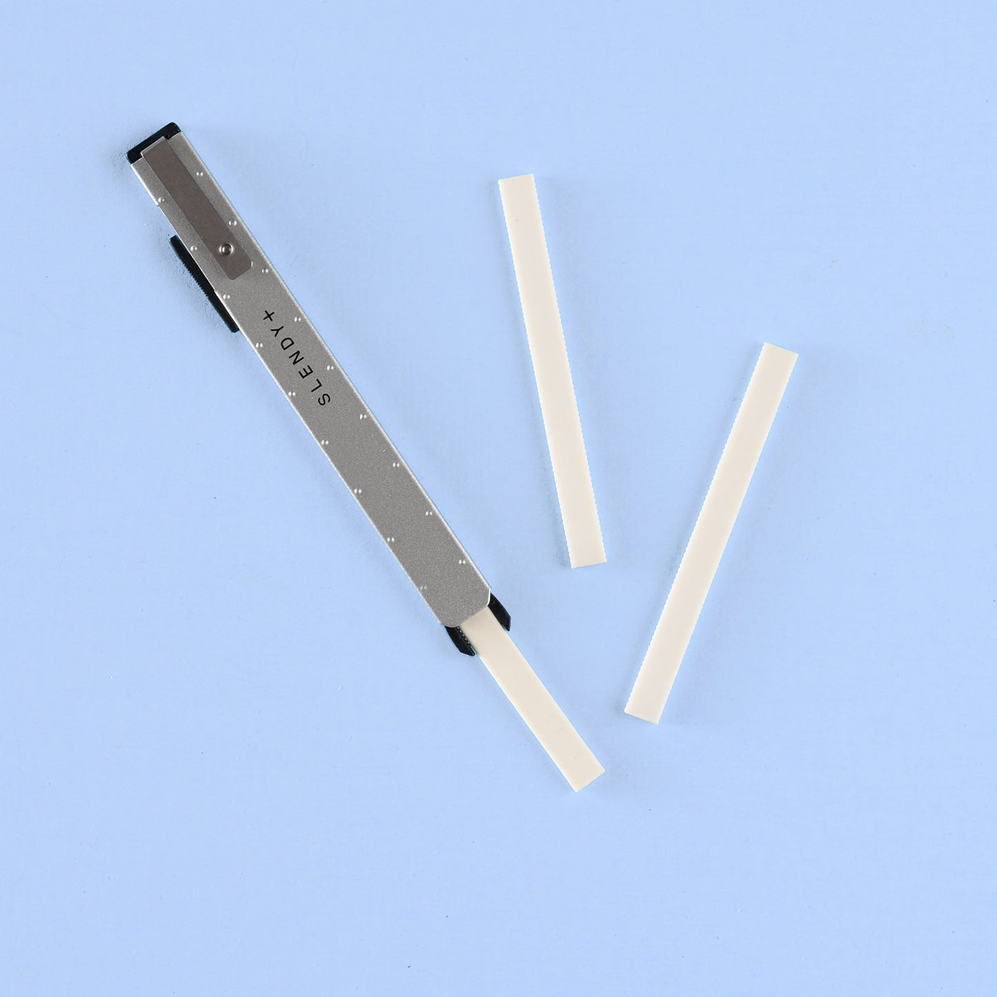 SEED Slendy Plus Thin Steel Knock Eraser and Refills 