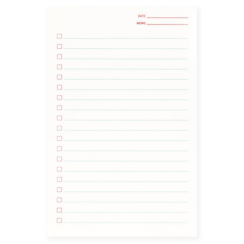 Shorthand Checklist Notepad 