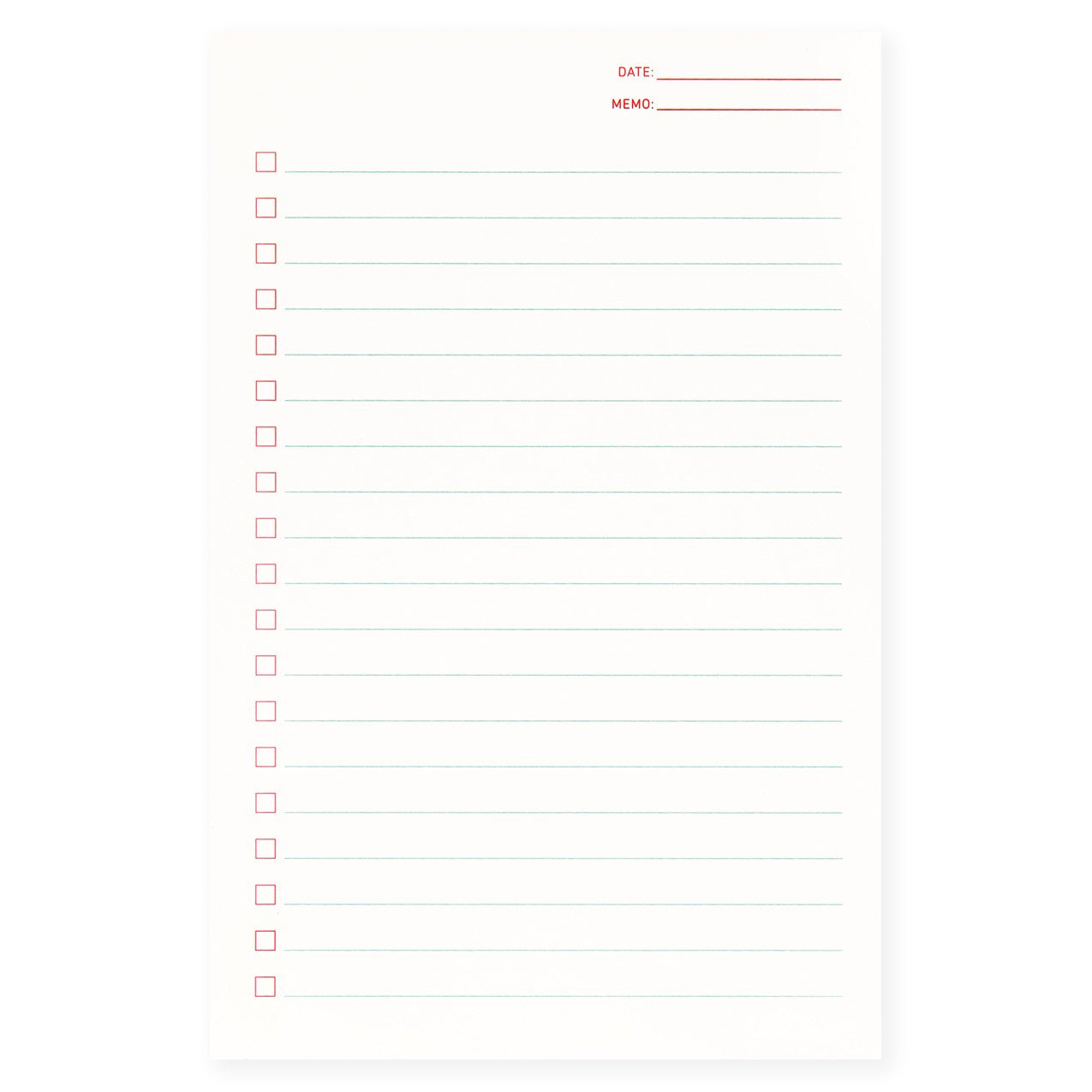 Shorthand Checklist Notepad 