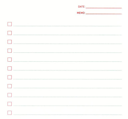 Shorthand Checklist Notepad 