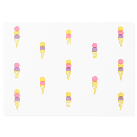 Iron Curtain Press Ice Cream Pattern Folded Note Cards Boxed 