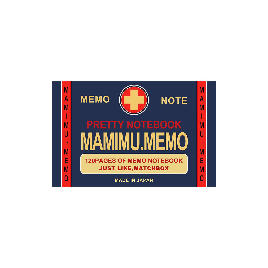 Shunkoen Mamimu American Vintage Matchbox Design Mini Memo Notebook | Ten Designs Pretty Notebook with Cross