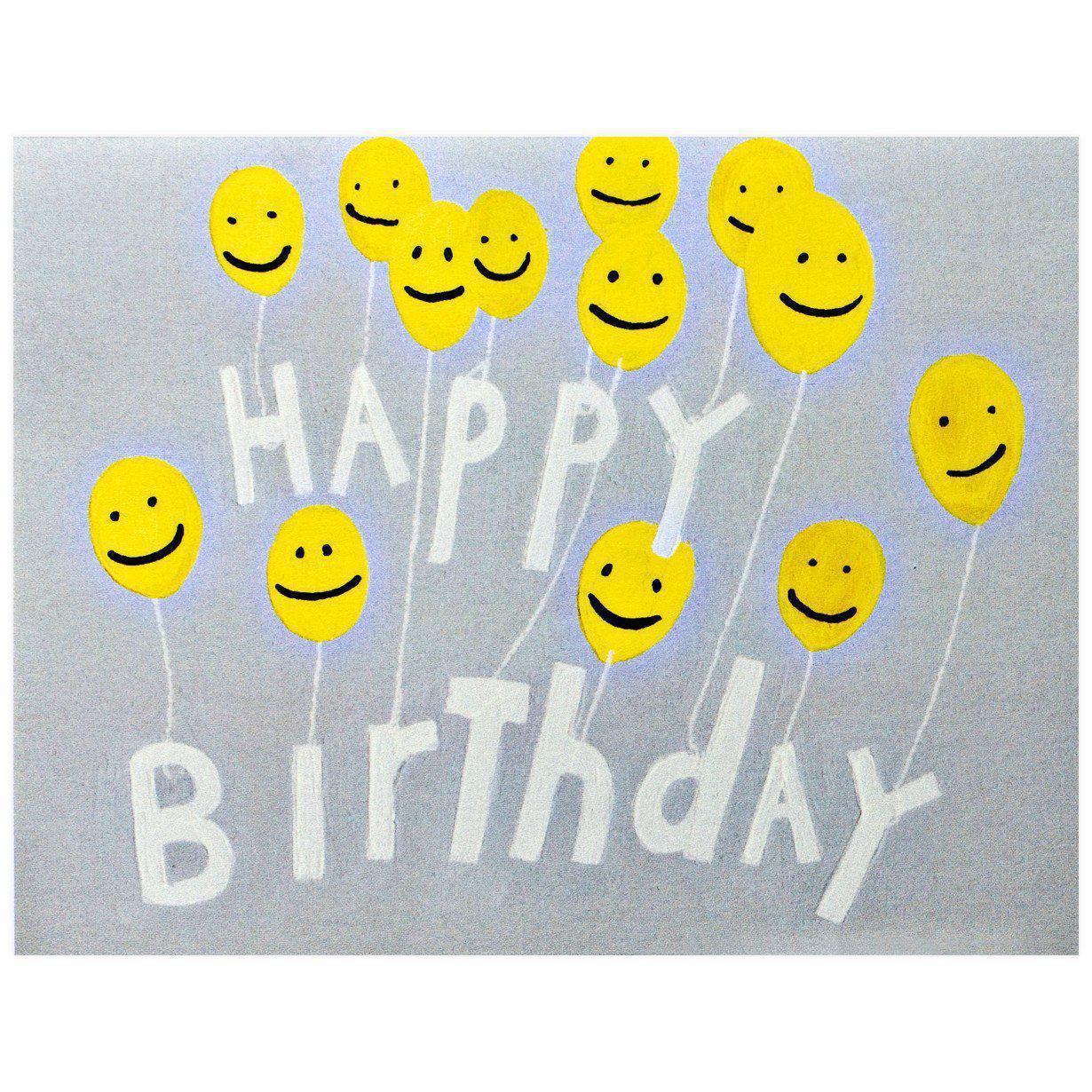 Dear Hancock Smiling Balloons Birthday Card 