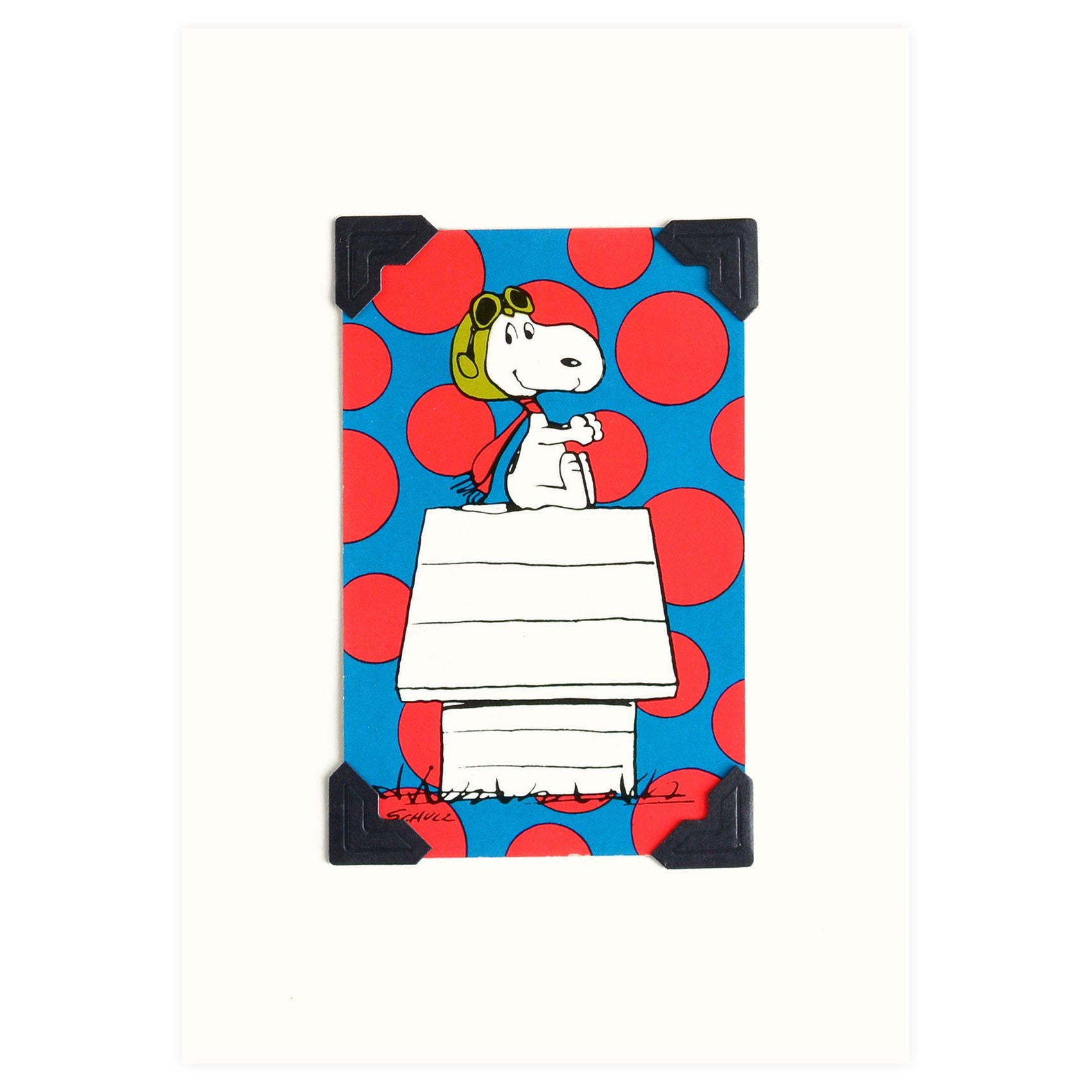 Vintage Playing Card Snoopy Flying Ace Greeting Card
