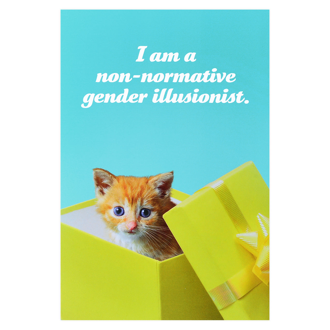 Sean Tejaratchi I Am a Non-Normative Gender Illusionist Postcard 