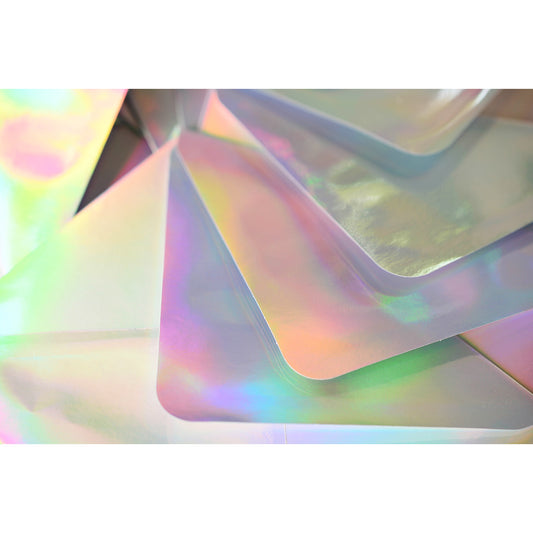 The Social Type Silver Hologram Envelope Flat Note Cards Boxed 