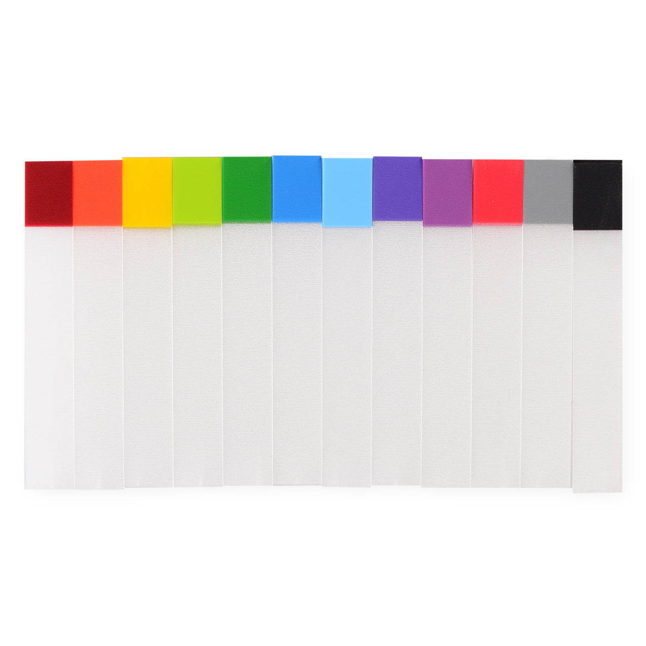 Stalogy Thin Writable Plastic Sticky Note Page Flags 12 Colors | Package of 120 