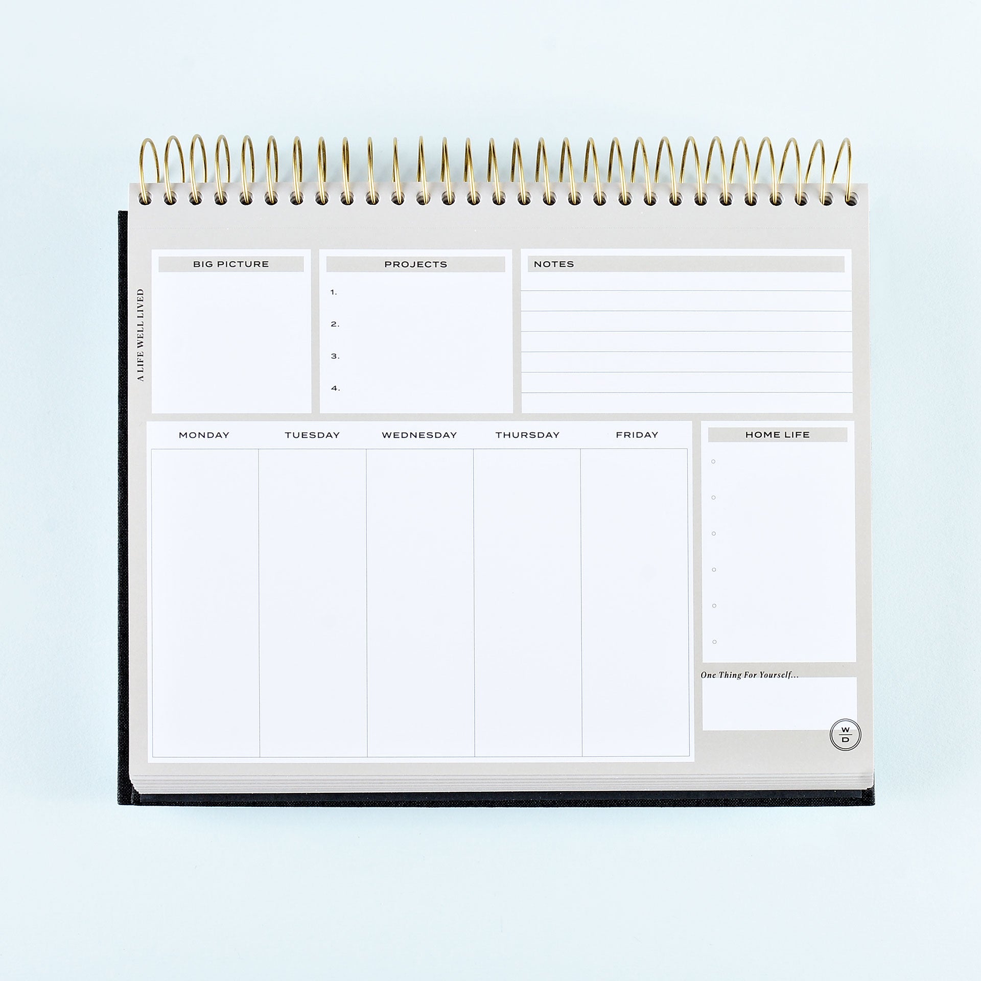 Wit & Delight Wit & Delight Stay on Track Desktop Notepad Linen 