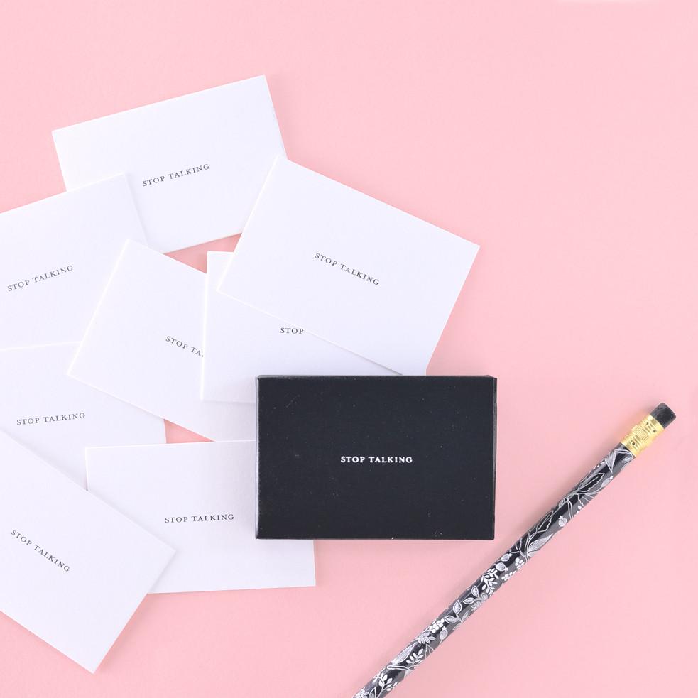 Set Editions Stop Talking Calling Cards 