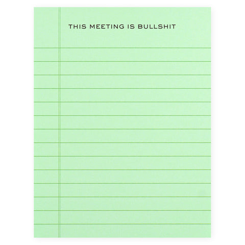Terrapin Stationers This Meeting is Bullsh*t Notepad 