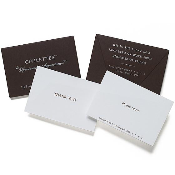 GREERChicago Civilettes Portable Thank You Notes 