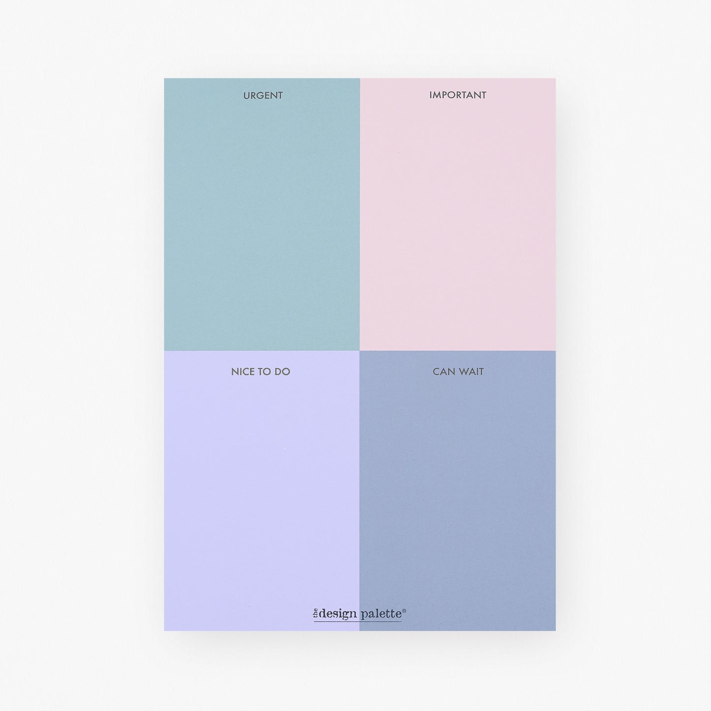 The Design Palette Task Matrix Notepad 