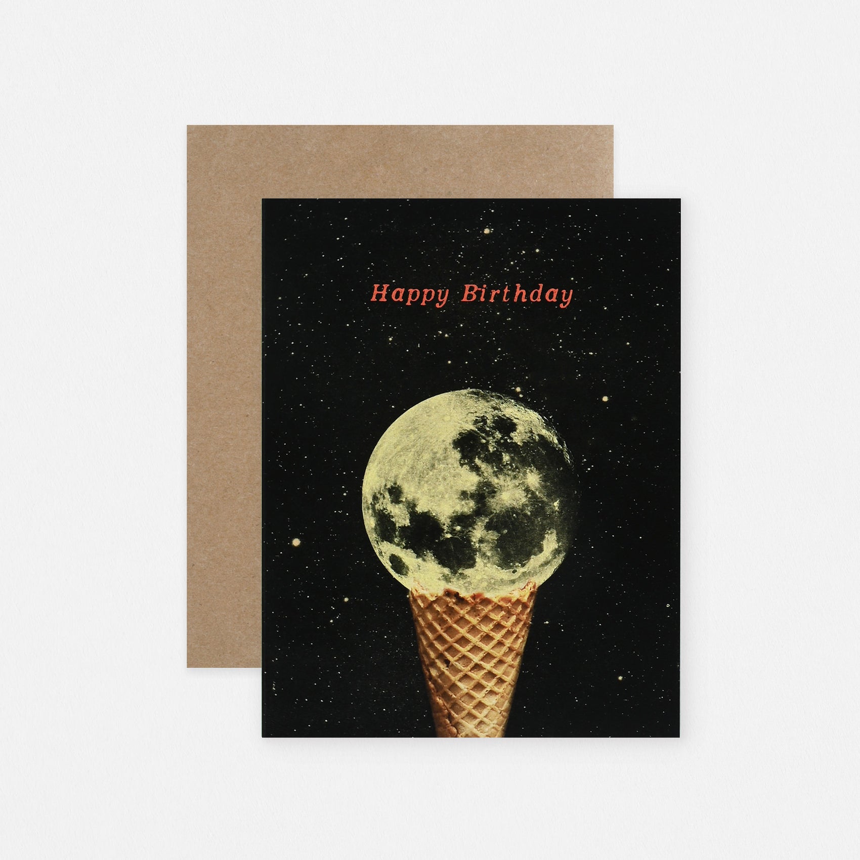 Happy Birthday Moon Ice Cream Card
