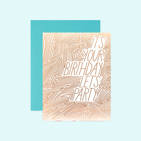 The Good Twin Let's Party Birthday Card 