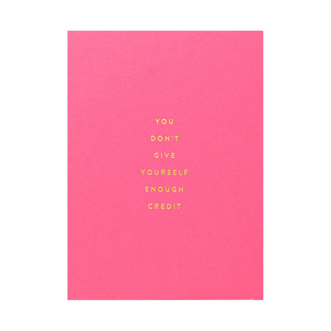 The Social Type Enough Credit Greeting Card 