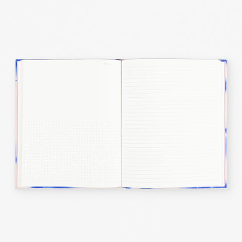 Tinne + Mia Blue Blossom Notebook Lined/Dot Grid 