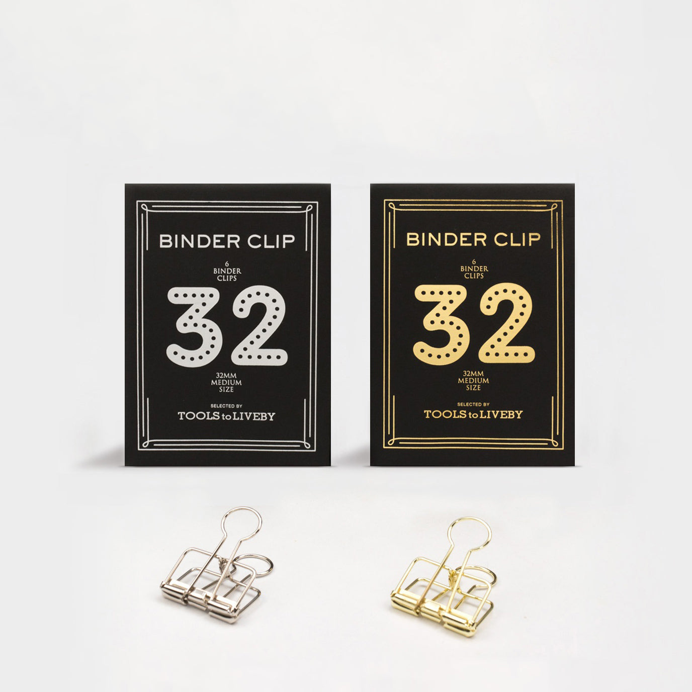 TOOLS to LIVEBY Tools To LiveBy Binder Clips 32mm | Silver Or Gold 