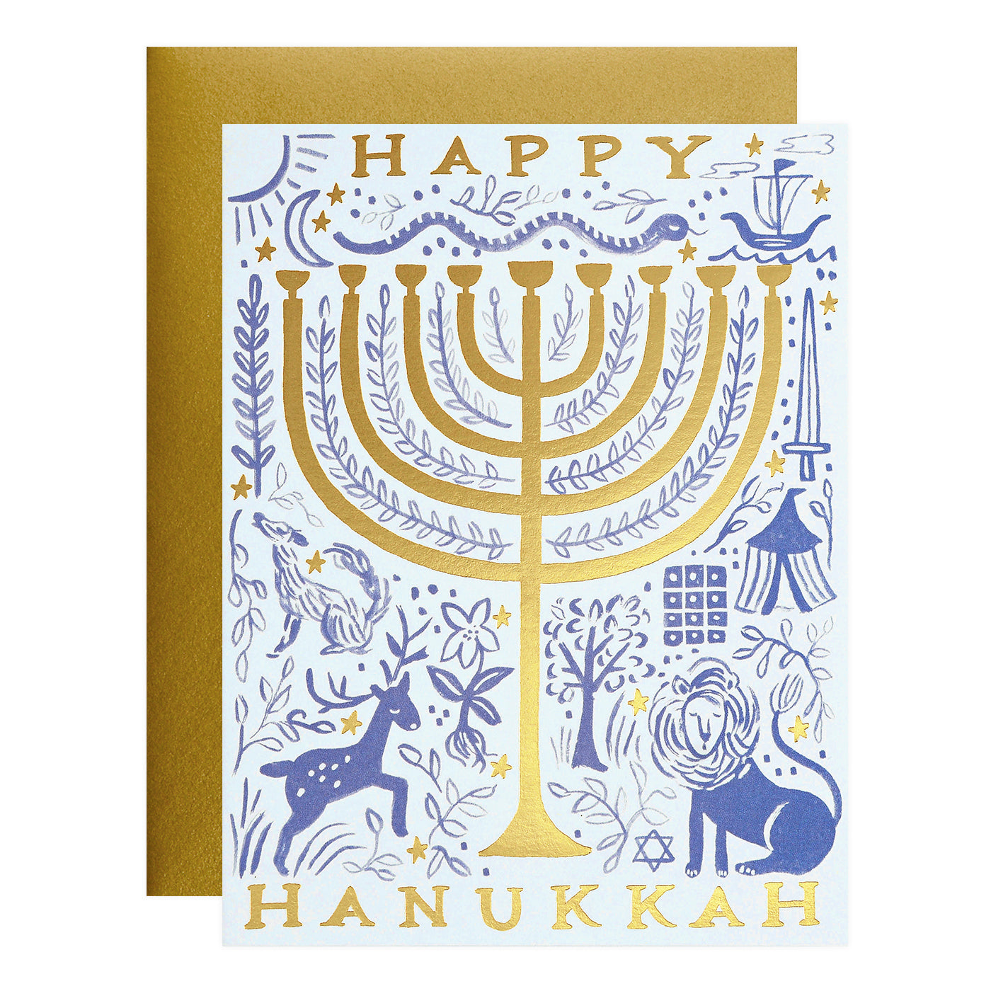 Rifle Paper Co. Twelve Tribes Menorah Hanukkah Cards Boxed or Single 