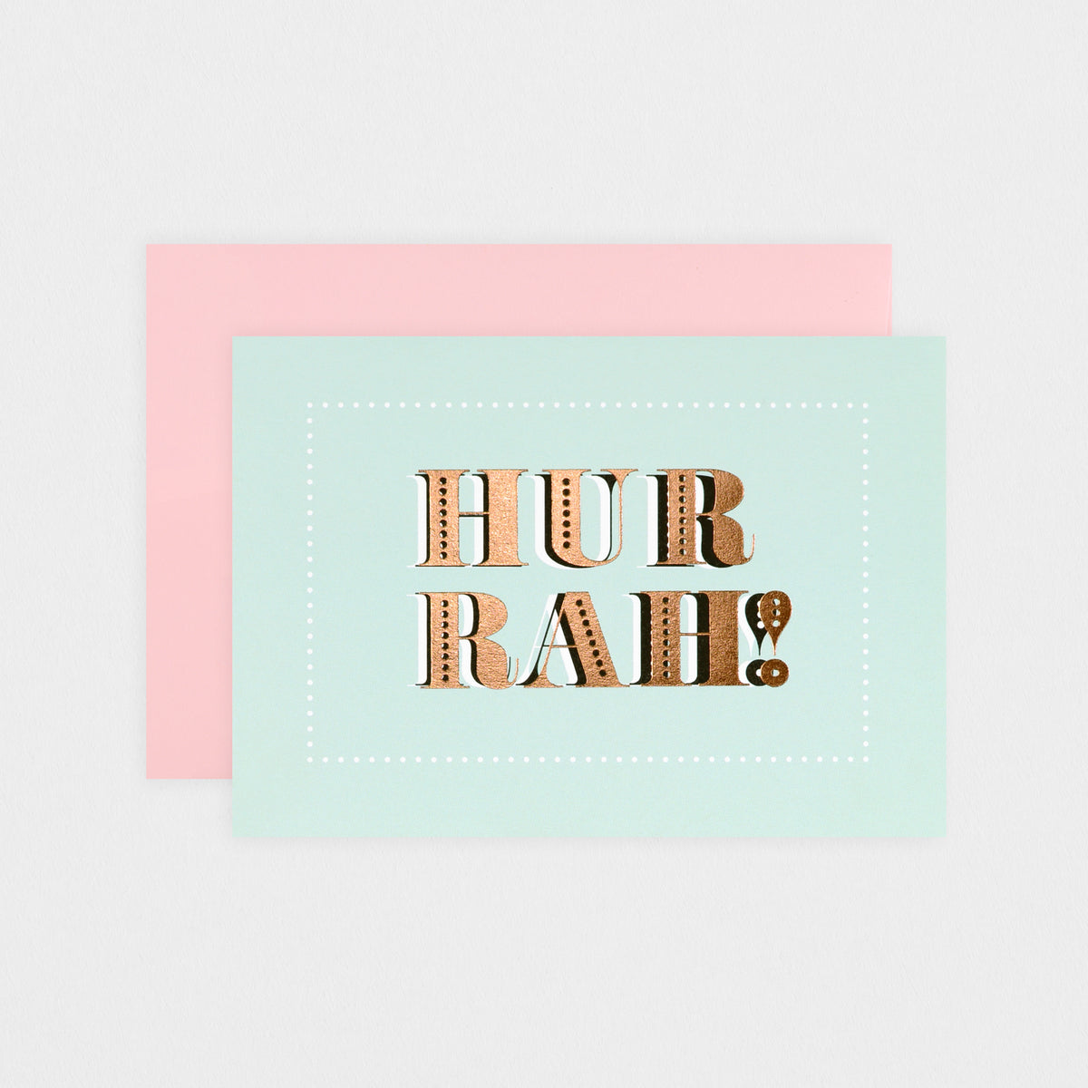 Type And Story Hurrah Green Greeting Card 