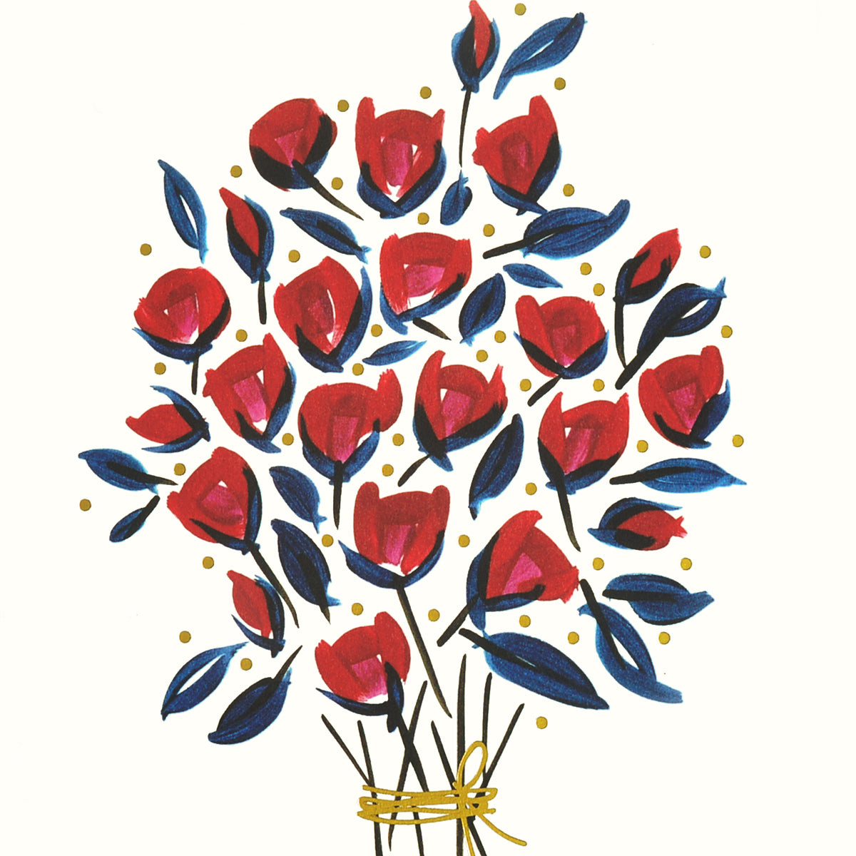 Snow & Graham Valentine Rose Bouquet Greeting Card 