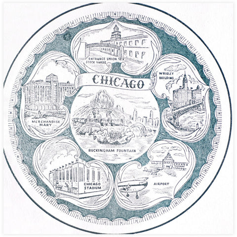 Starshaped Press Vintage Chicago Card 