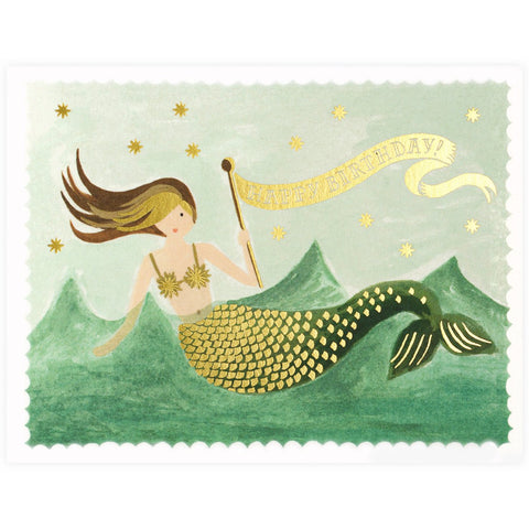 Rifle Paper Co. Vintage Mermaid Birthday Card Rifle Paper Co. Vintage Mermaid Birthday Card