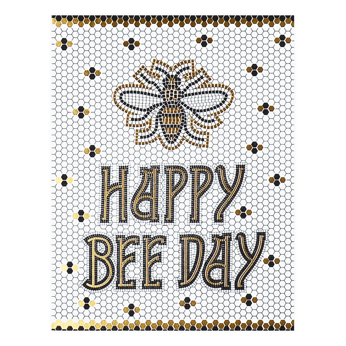 Bee Day Tile Birthday Card