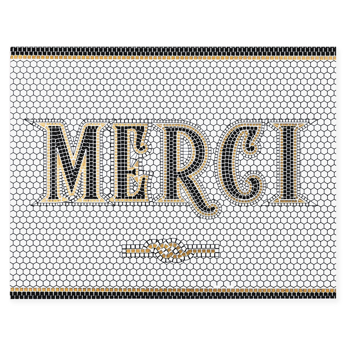 Wild Ink Press Merci Tile Greeting Card 