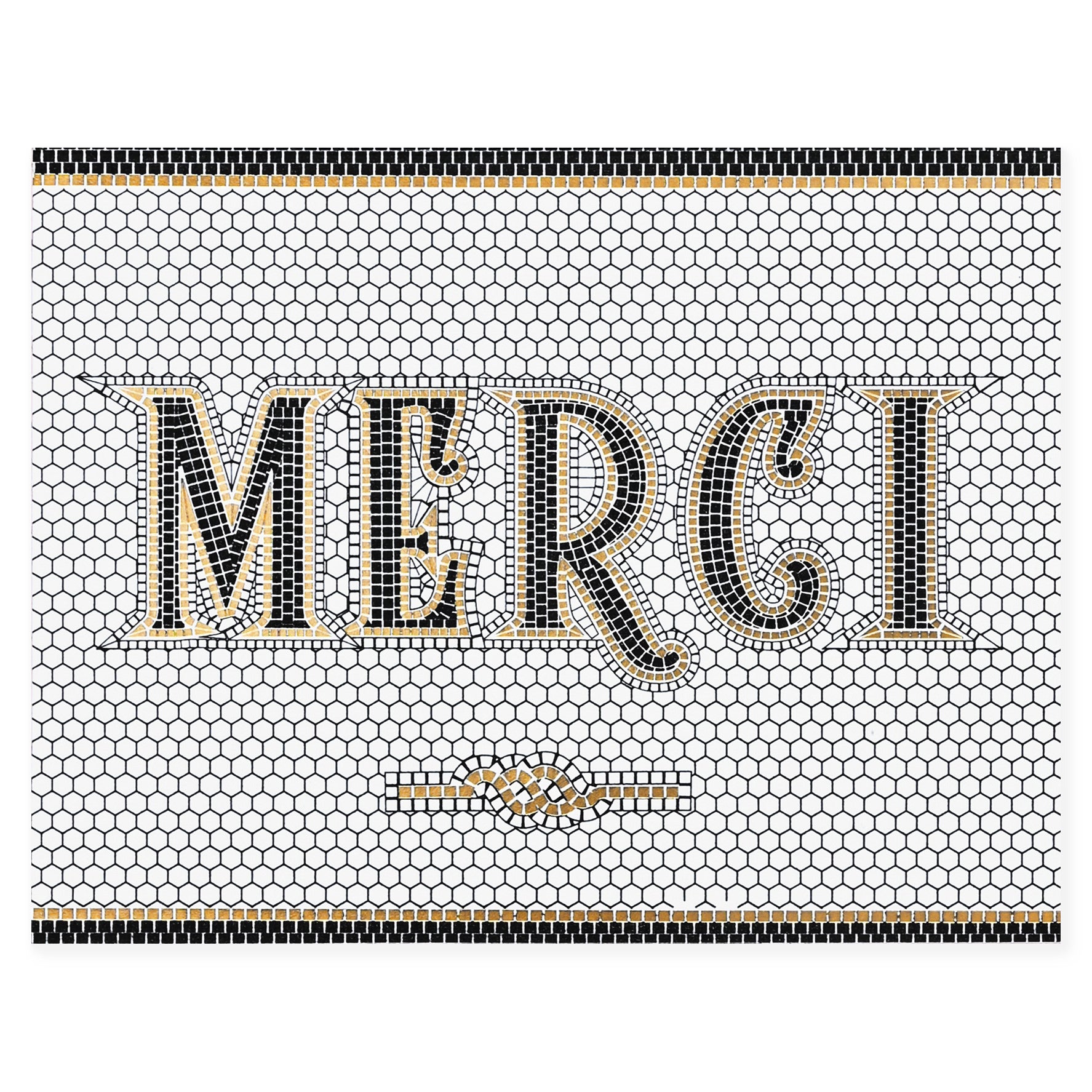 Wild Ink Press Merci Tile Greeting Card 
