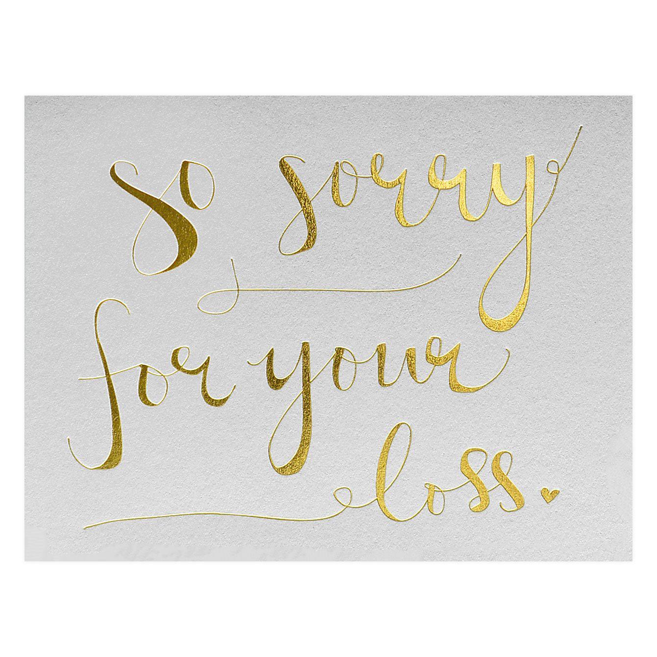 Wild Ink Press Sorry for Your Loss Sympathy Card 